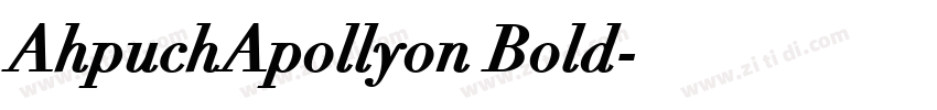 AhpuchApollyon Bold字体转换